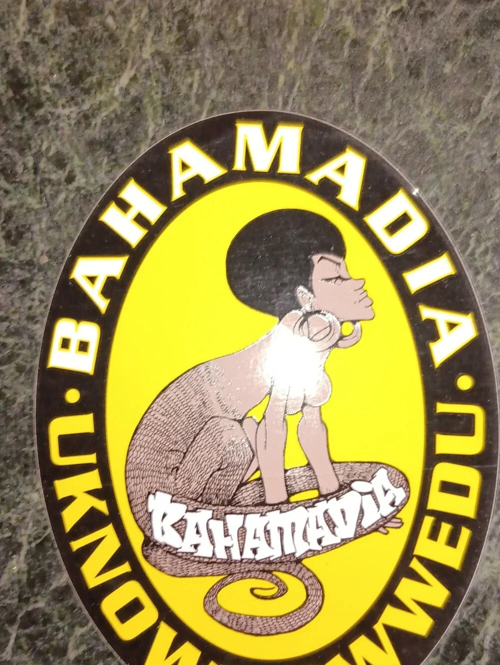original 1996 promotional sticker for Philadelphia hip-hop artist Bahamadia and